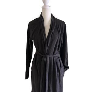 NWT Monica Andy Lounge M+A Robe Organic Cotton Thermal Cardigan Relaxed